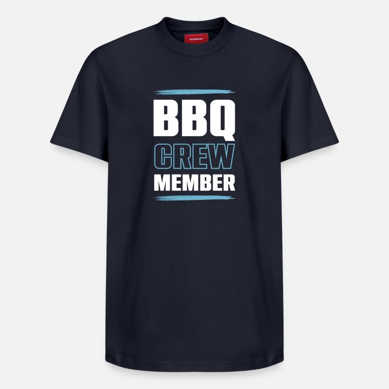 Bbq Crew - Relaxed Unisex Supima Cotton T-Shirt – by SPREAD - navy