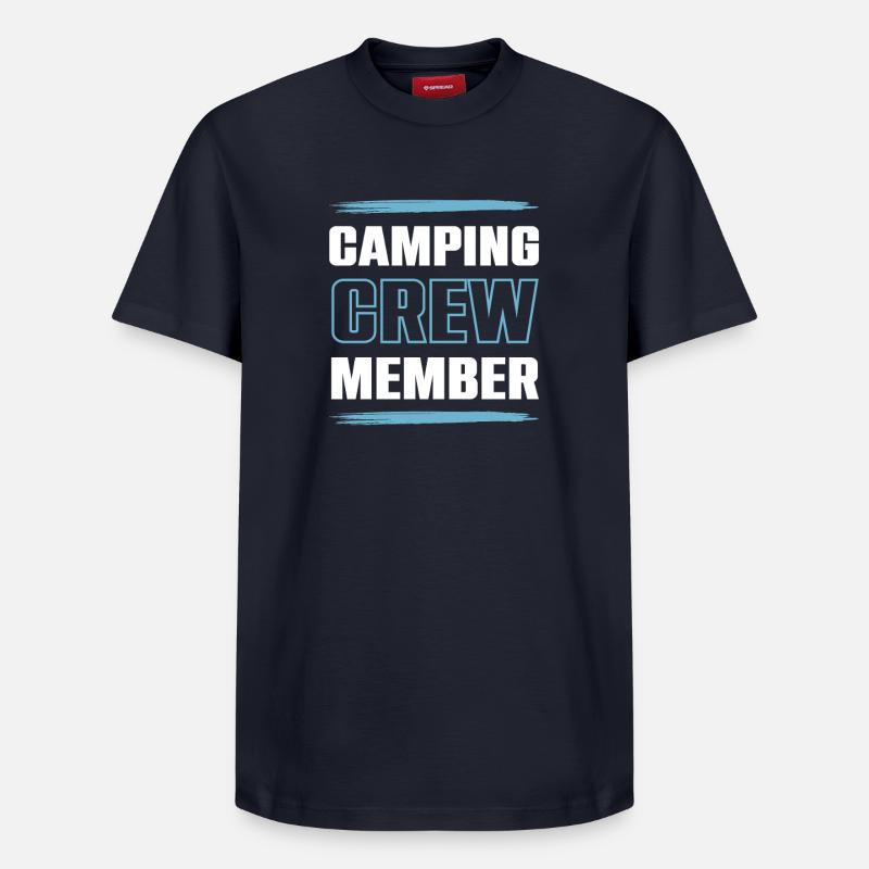 Équipe de camping - T-shirt unisexe décontracté en coton Supima – de SPREAD - bleu marine