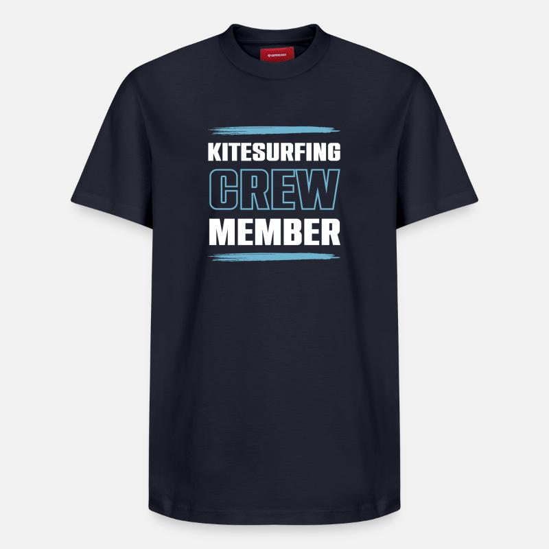 Équipe de kitesurf - T-shirt unisexe décontracté en coton Supima – de SPREAD - bleu marine