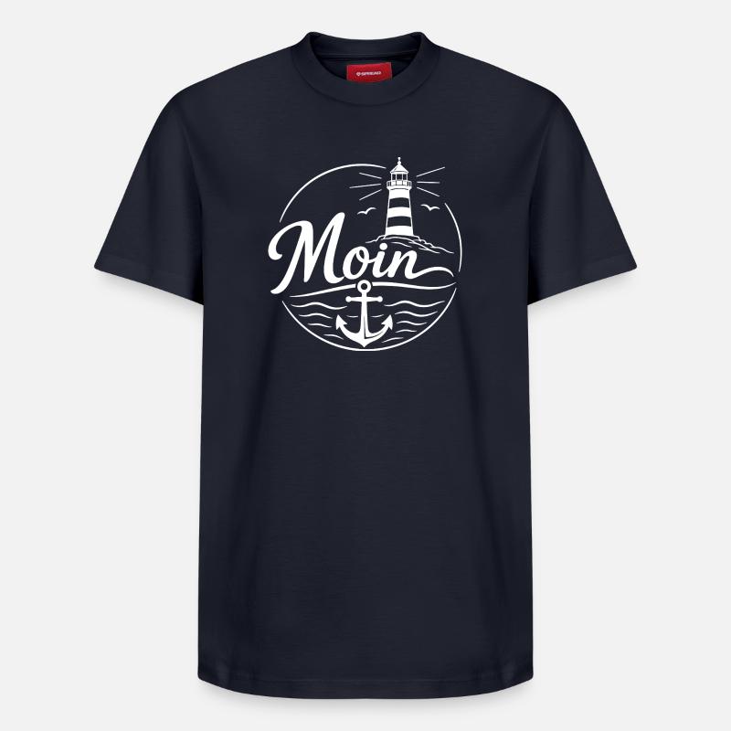 Moin - Relaxed Unisex Supima Cotton T-Shirt – von SPREAD - Navy