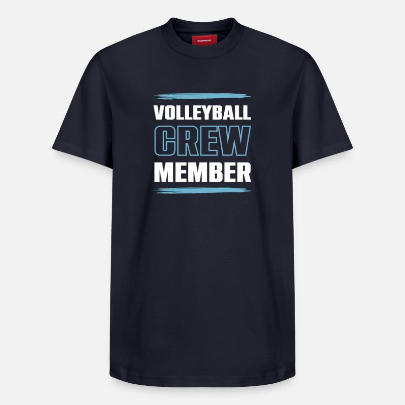 Équipe de volley-ball - T-shirt unisexe décontracté en coton Supima – de SPREAD - bleu marine