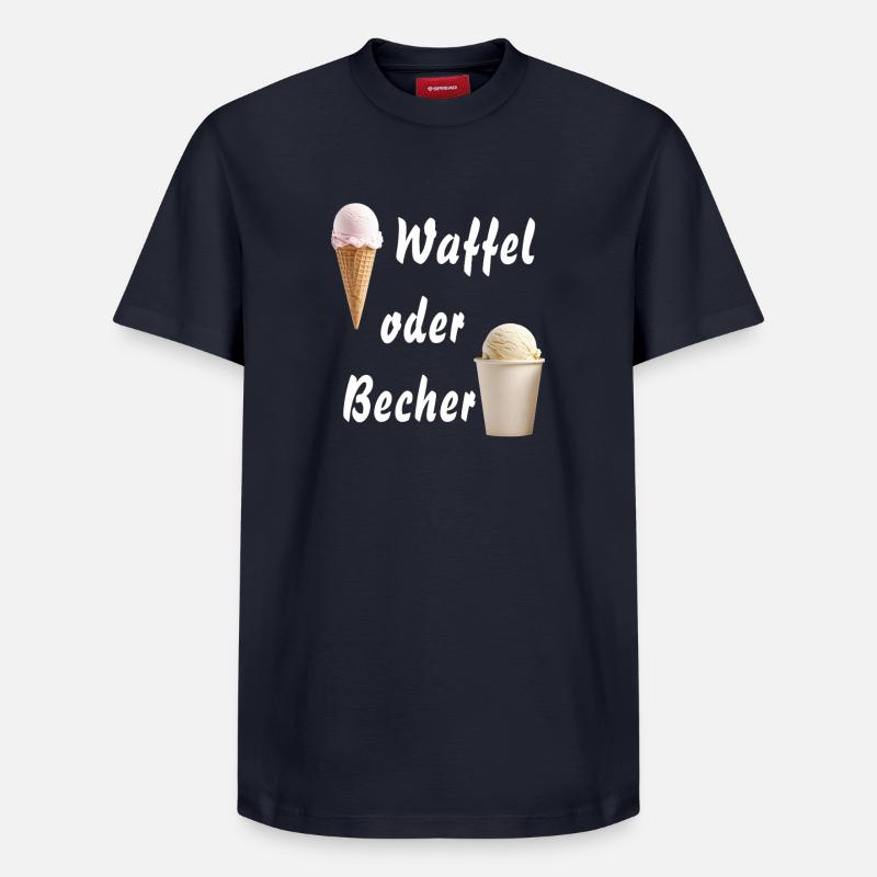 EIS WAFFEL ODER BECHER - Relaxed Unisex Supima Cotton T-Shirt – von SPREAD - Navy