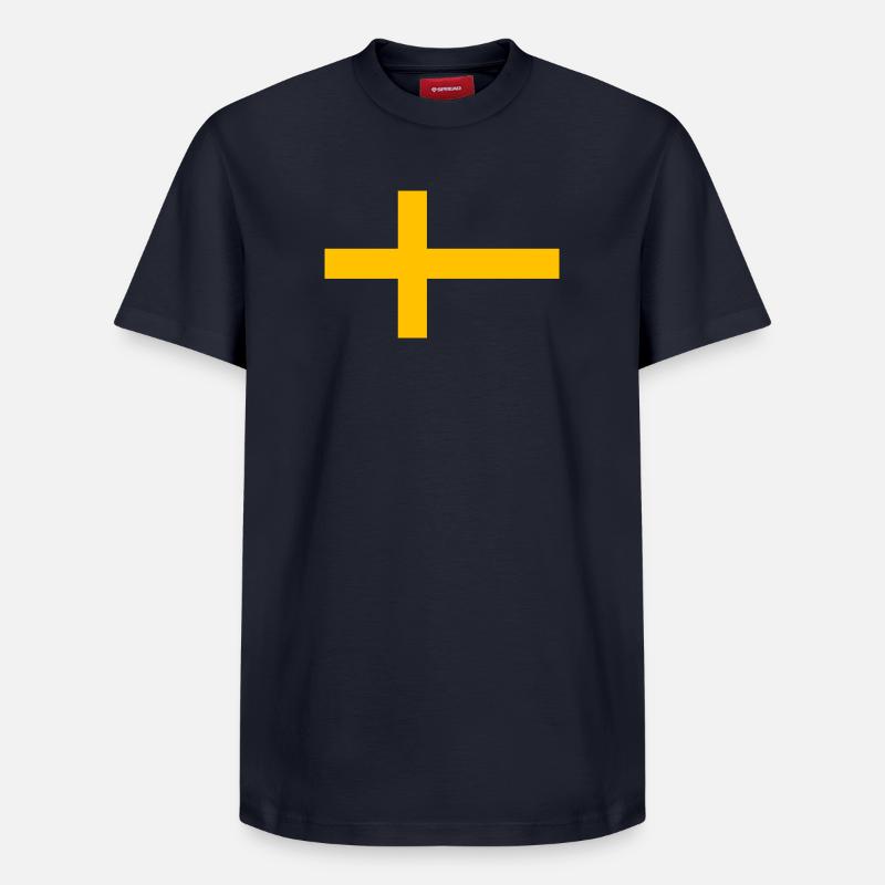Croix de Suède - T-shirt unisexe décontracté en coton Supima – de SPREAD - bleu marine