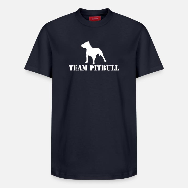 team pitbull - T-shirt unisexe décontracté en coton Supima – de SPREAD - bleu marine
