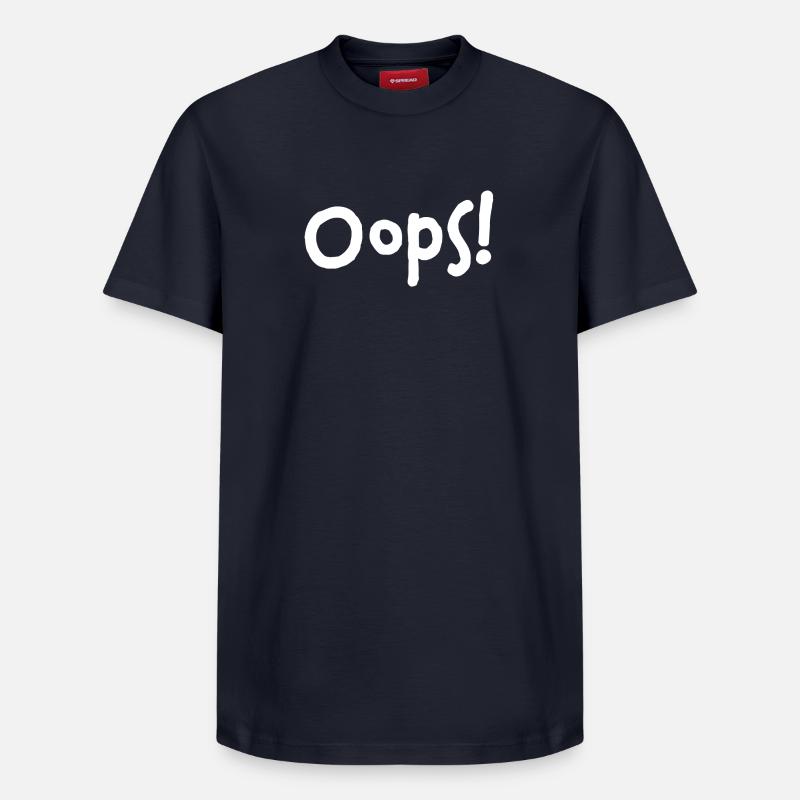 Oops! – I did it again... - Relaxed Unisex Supima Cotton T-Shirt – von SPREAD - Navy