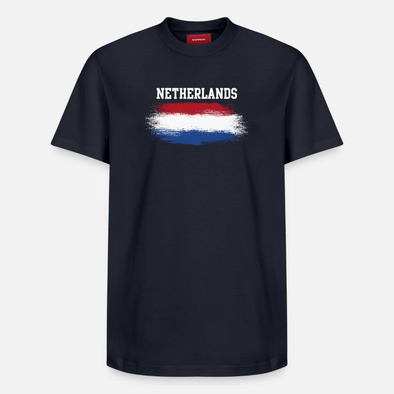 Drapeau néerlandais des Broussailles - T-shirt unisexe décontracté en coton Supima – de SPREAD - bleu marine