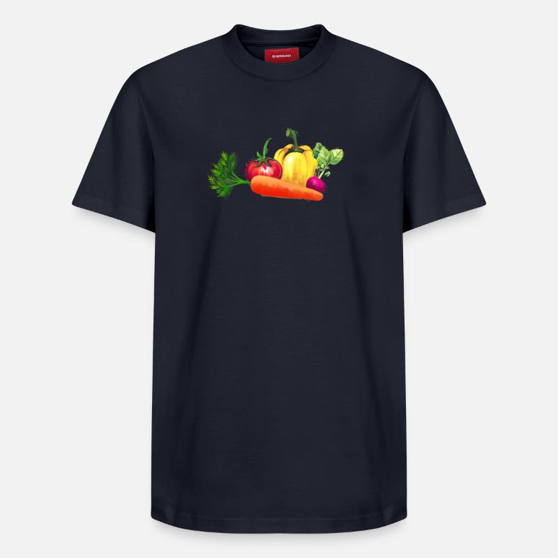 Gemüse - Relaxed Unisex Supima Cotton T-Shirt – von SPREAD - Navy