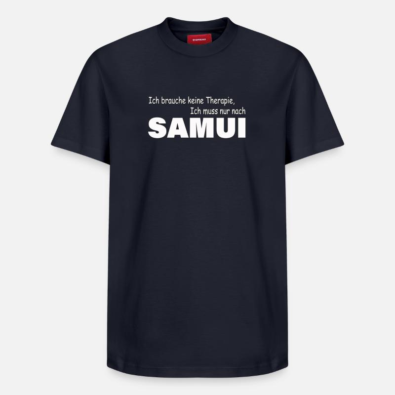 Thérapie SAMUI - T-shirt unisexe décontracté en coton Supima – de SPREAD - bleu marine