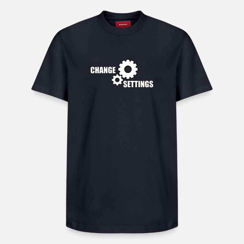MODIFIER LES RÉGLAGES - T-shirt unisexe décontracté en coton Supima – de SPREAD - bleu marine