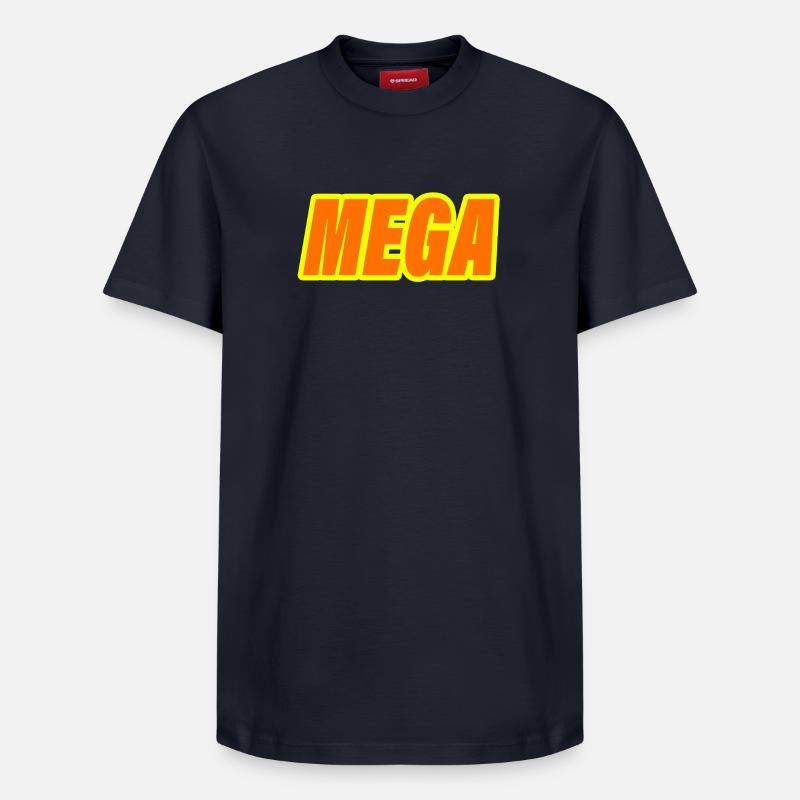 méga - T-shirt unisexe décontracté en coton Supima – de SPREAD - bleu marine