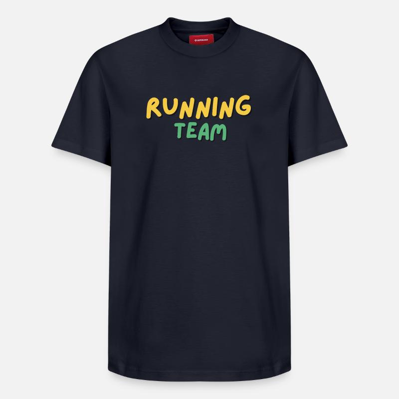 Équipe de course - T-shirt unisexe décontracté en coton Supima – de SPREAD - bleu marine