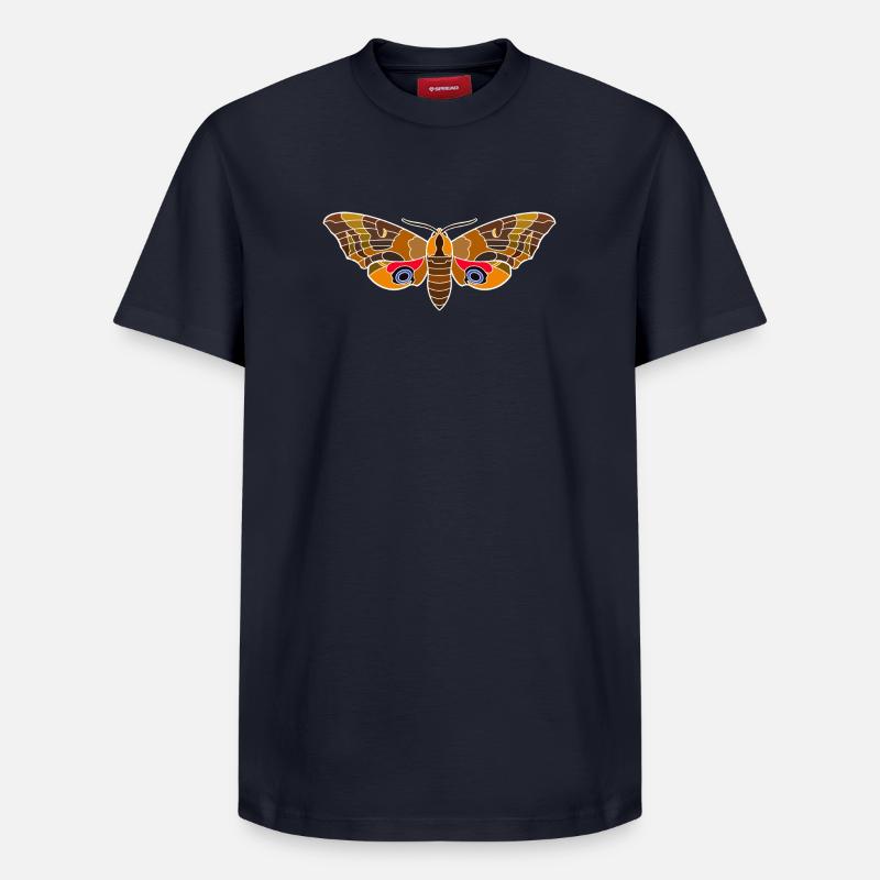 Paon du soir - T-shirt unisexe décontracté en coton Supima – de SPREAD - bleu marine