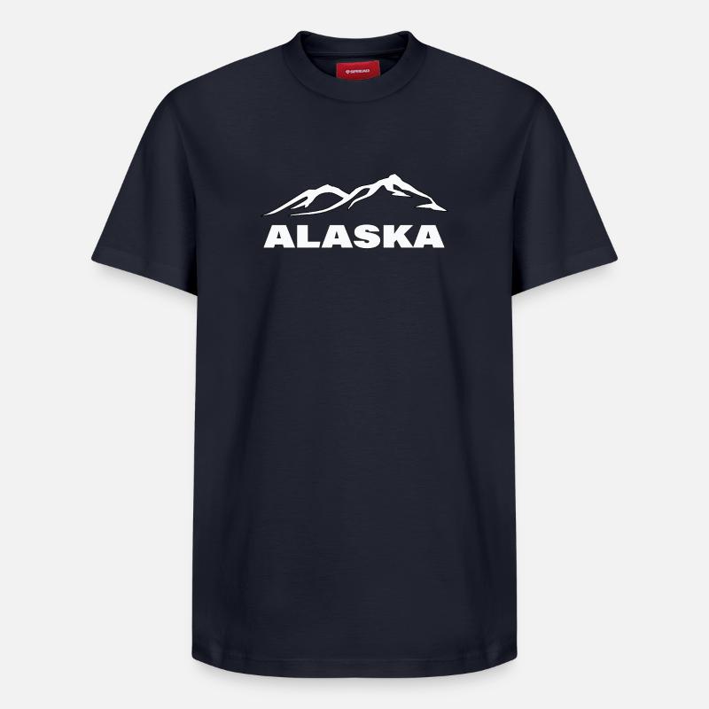 Alaska - T-shirt unisexe décontracté en coton Supima – de SPREAD - bleu marine