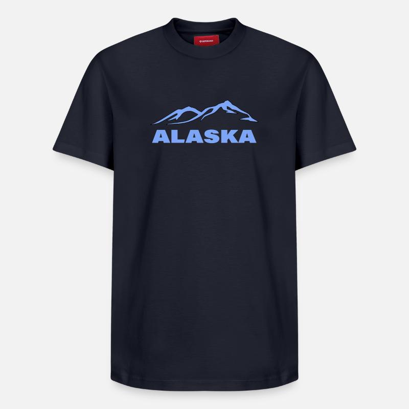 Alaska - T-shirt unisexe décontracté en coton Supima – de SPREAD - bleu marine