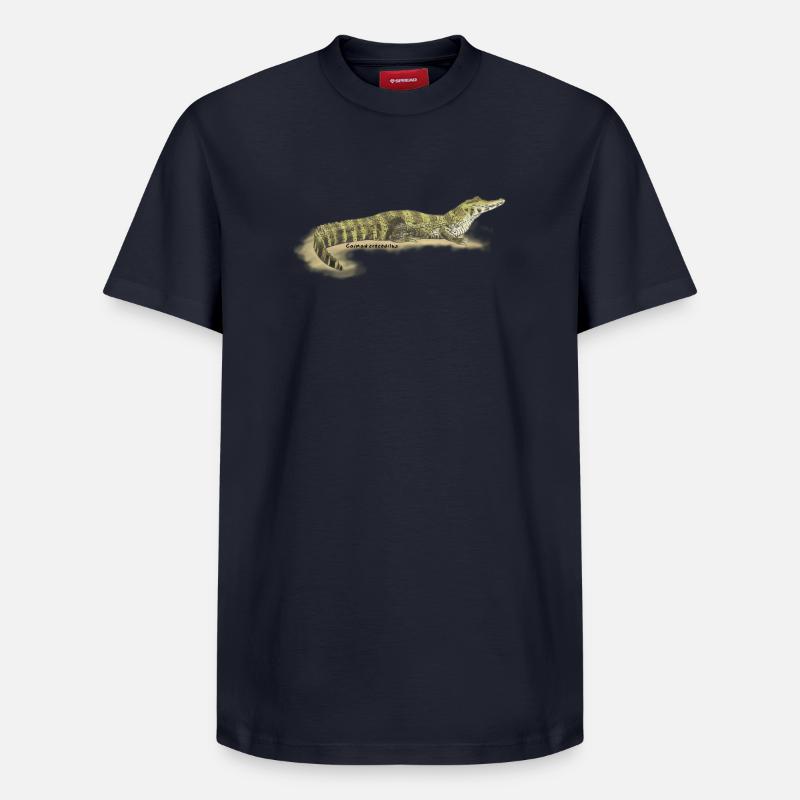 Baba (Caiman crocodilus) - Relaxed Unisex Supima Cotton T-Shirt – by SPREAD - navy