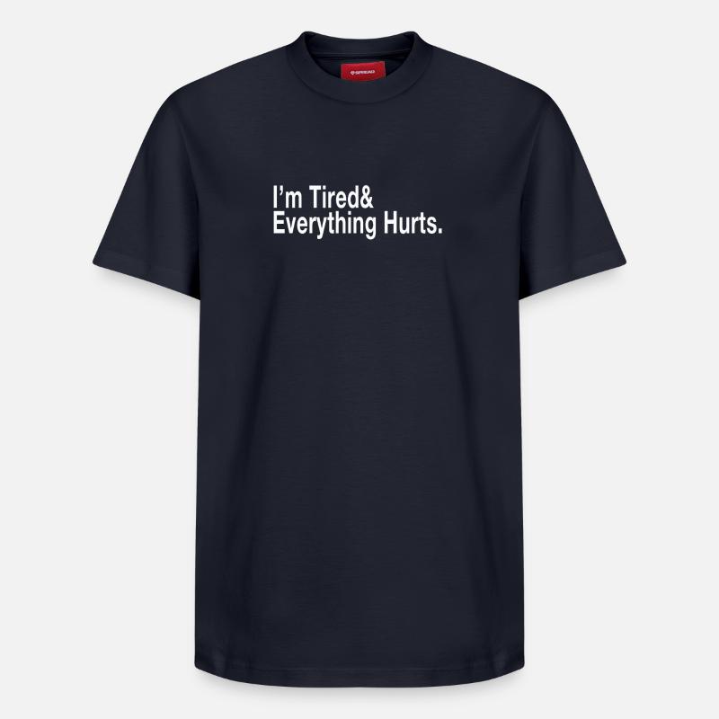 Ich bin müde - Relaxed Unisex Supima Cotton T-Shirt – von SPREAD - Navy