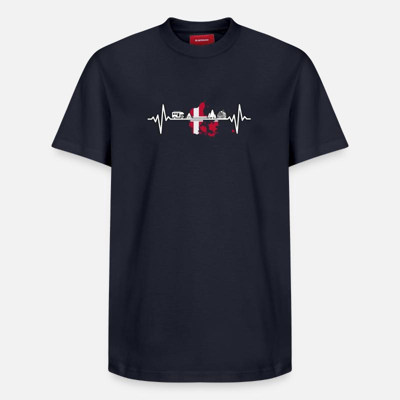 Dänemark Camping Denmark Camper Design - T-shirt unisexe décontracté en coton Supima – de SPREAD - bleu marine