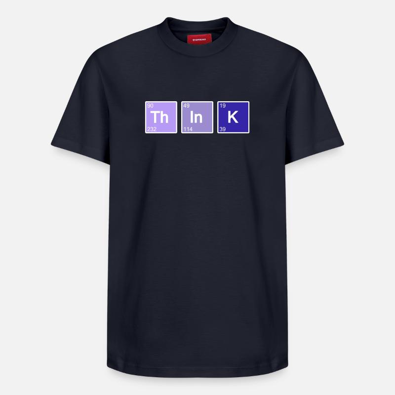 Think (bleu) - T-shirt unisexe décontracté en coton Supima – de SPREAD - bleu marine
