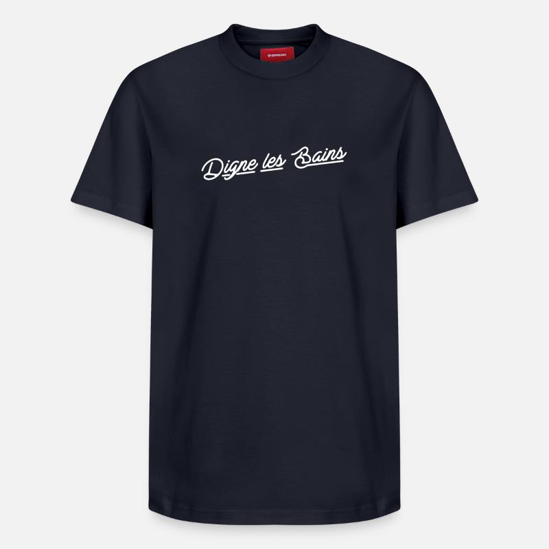 Digne les bains - T-shirt unisexe décontracté en coton Supima – de SPREAD - bleu marine