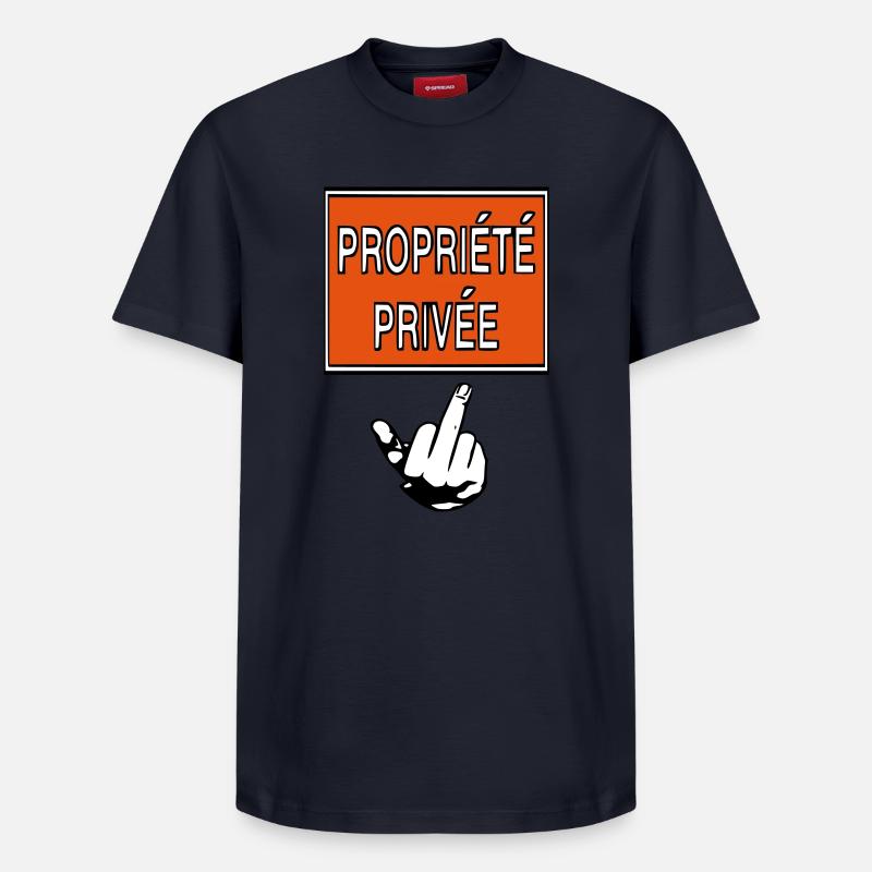 propriété privée - T-shirt unisexe décontracté en coton Supima – de SPREAD - bleu marine