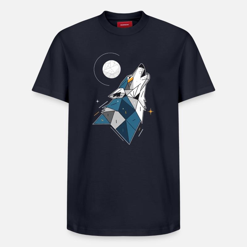 Loup - T-shirt unisexe décontracté en coton Supima – de SPREAD - bleu marine