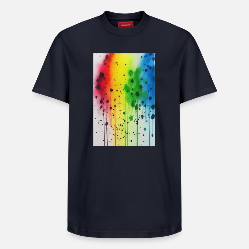 Farbspritzer - Relaxed Unisex Supima Cotton T-Shirt – von SPREAD - Navy