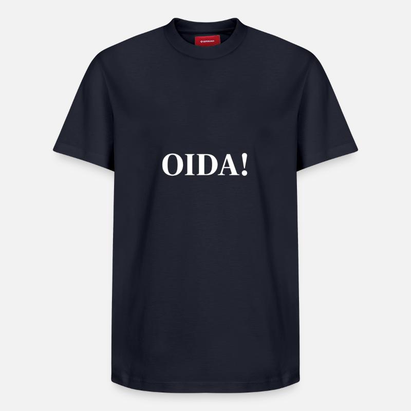 OIDA! Kontrast-Statement - Relaxed Unisex Supima Cotton T-Shirt – von SPREAD - Navy