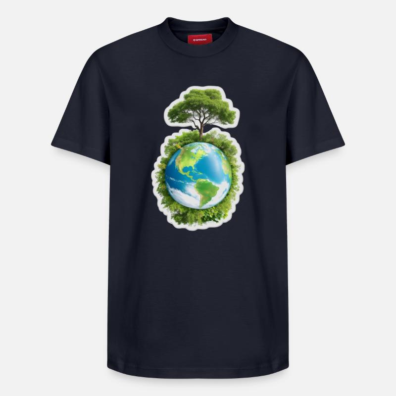 Mutter Erde - Relaxed Unisex Supima Cotton T-Shirt – von SPREAD - Navy