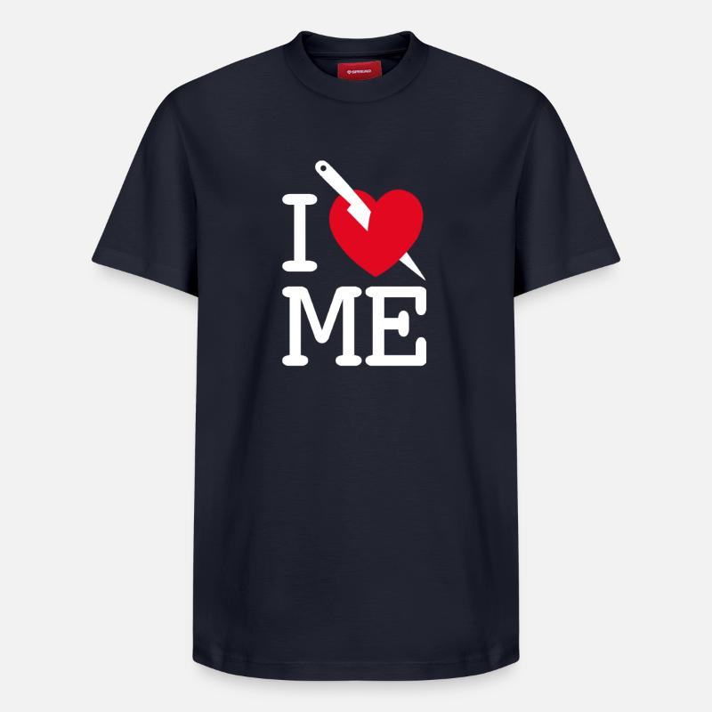 I love me II - T-shirt unisexe décontracté en coton Supima – de SPREAD - bleu marine
