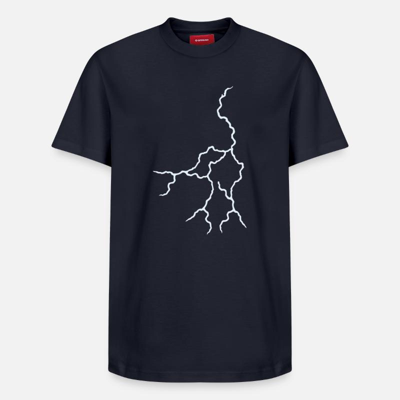 Foudre - T-shirt unisexe décontracté en coton Supima – de SPREAD - bleu marine