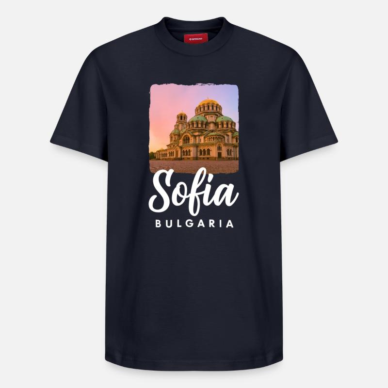 Sofia Bulgarien - Relaxed Unisex Supima Cotton T-Shirt – von SPREAD - Navy