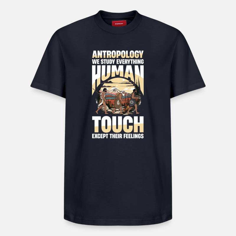 Antropology We Study Everything Human Touch - Relaxed Unisex Supima Cotton T-Shirt – von SPREAD - Navy
