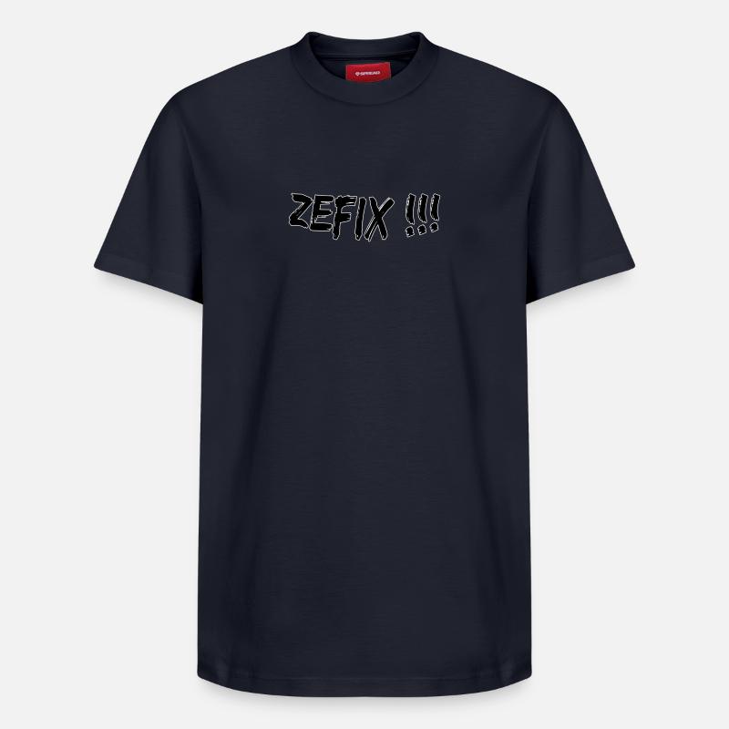 Zefix - Relaxed Unisex Supima Cotton T-Shirt – von SPREAD - Navy