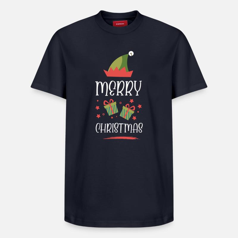 Joyeux Noël - T-shirt unisexe décontracté en coton Supima – de SPREAD - bleu marine