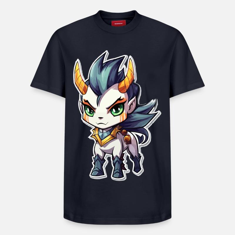 Chibi Dämonenpferd - Relaxed Unisex Supima Cotton T-Shirt – von SPREAD - Navy