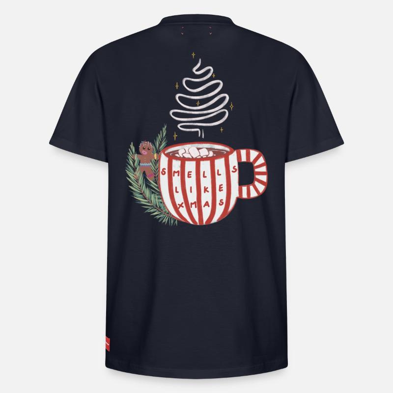 Noël - T-shirt unisexe décontracté en coton Supima – de SPREAD - bleu marine