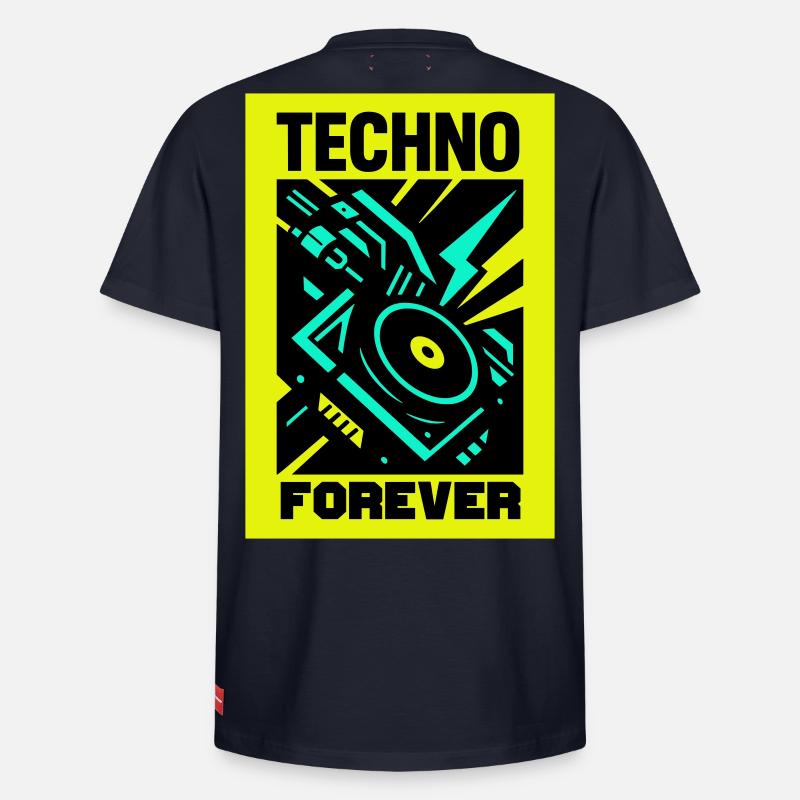 Techno Forever - Relaxed Unisex Supima Cotton T-Shirt – von SPREAD - Navy