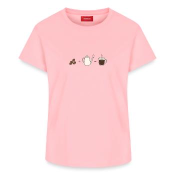 Coffee Recipe - Women's Supima Cotton T-Shirt – by SPREAD - rose - Front - AI Model Female 172 dark (172cm)