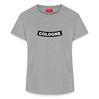 Cologne Chapter Element (JGA MC-Rocker-Design) - Frauen Supima Cotton T-Shirt – von SPREAD - Grau meliert - Vorne - AI Model Female 172 light (172cm)