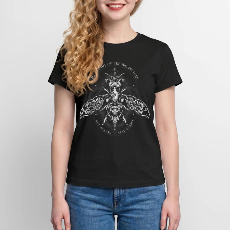 Insect Pattern Modèle d’insecte Psychédélique Bug Pattern T-shirt femme en coton Supima – de SPREAD