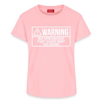 Taxi Driver - Women's Supima Cotton T-Shirt – by SPREAD - rose - Front - AI Model Female 172 dark (172cm)