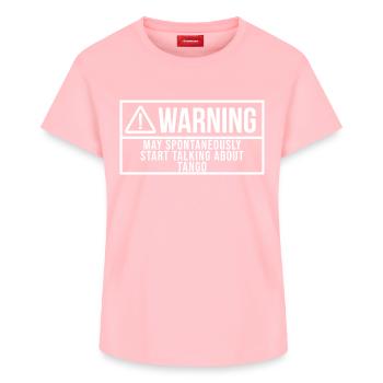 Tango - Women's Supima Cotton T-Shirt – by SPREAD - rose - Front - AI Model Female 172 dark (172cm)