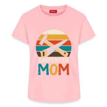 Carpenter Mother Retro Tool - Women's Supima Cotton T-Shirt – by SPREAD - rose - Front - AI Model Female 172 dark (172cm)