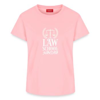 Anwalt - Frauen Supima Cotton T-Shirt – von SPREAD - Rosa - Vorne - AI Model Female 172 dark (172cm)