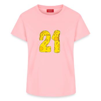 21 years old Lustig Käse - Women's Supima Cotton T-Shirt – by SPREAD - rose - Front - AI Model Female 172 dark (172cm)