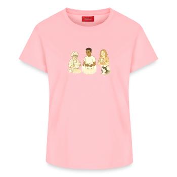 Everyday family life - Women's Supima Cotton T-Shirt – by SPREAD - rose - Front - AI Model Female 172 dark (172cm)