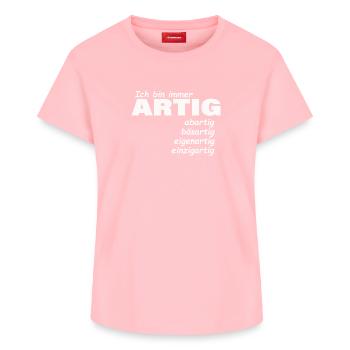 good - Women's Supima Cotton T-Shirt – by SPREAD - rose - Front - AI Model Female 172 dark (172cm)
