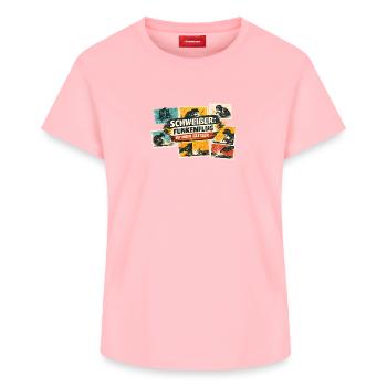 Étincelles volantes du soudeur brillent - T-shirt femme en coton Supima – de SPREAD - rose - Devant - AI Model Female 172 dark (172cm)