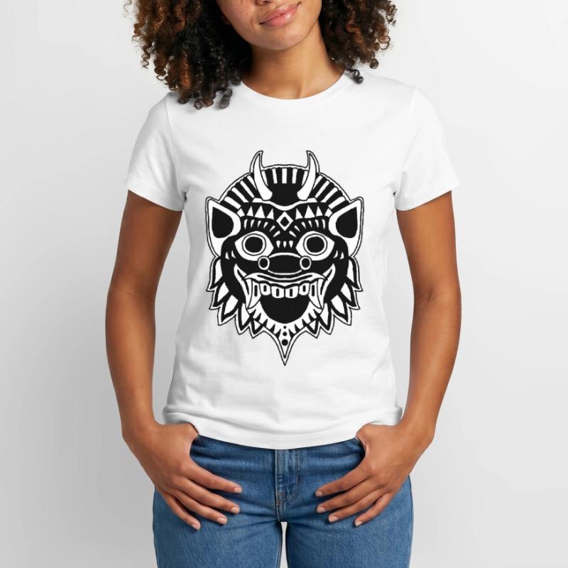 Drache oder Dämon? Frauen Supima Cotton T-Shirt – von SPREAD