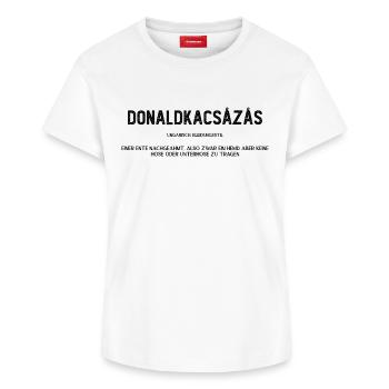 donaldkacsazas - Frauen Supima Cotton T-Shirt – von SPREAD - Weiß - Vorne - AI Model Female 172 dark (172cm)